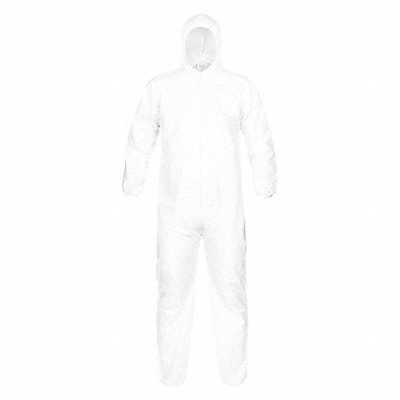 Hooded Disposable Coveralls White 2XL