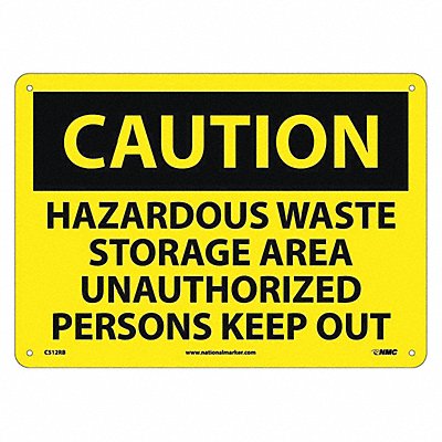 Caution Hazardous Waste Storage Area Sig