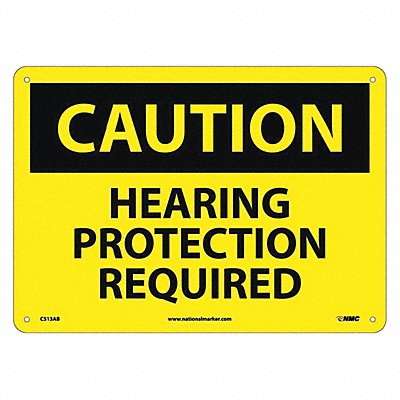 Caution Hearing Protection Required Sign