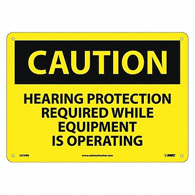 Caution Hearing Protection Required Sign