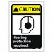 Caution Hearing Protection Required Sign