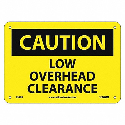 Caution Low Overhead Clearance Sign