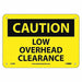 Caution Low Overhead Clearance Sign