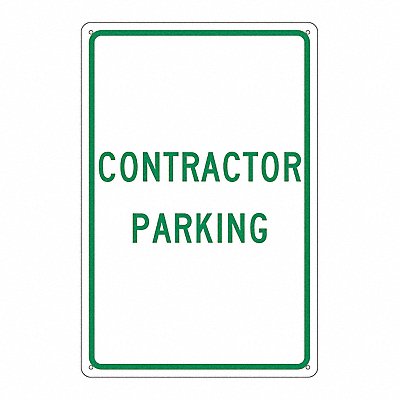 Contractor Parking Sign