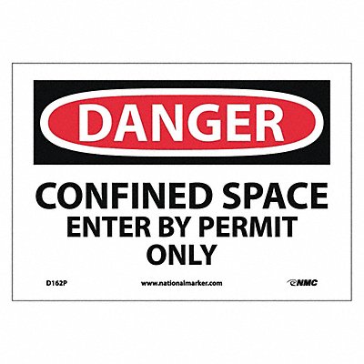 Danger Confined Space Enter By Permit On