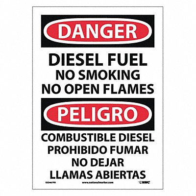 Danger Diesel Fuel Sign Bilingual