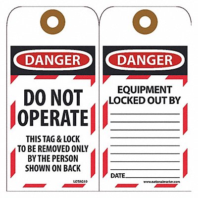 Danger Do Not Operate This Tag PK10