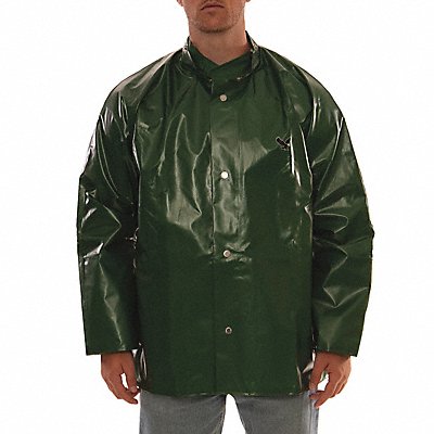 Rain Jacket 4XL Grn Unisex 0.25mm Thick