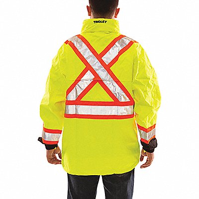 Rain Jacket 2XL Ylw/Green 0.30mm Thick