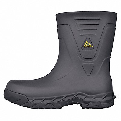 Rubber Boot Men s 10 Mid-Calf Black PR