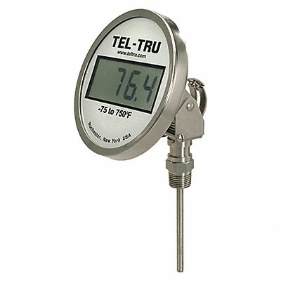 Digital Dial Thermometer 9 Stem L SS