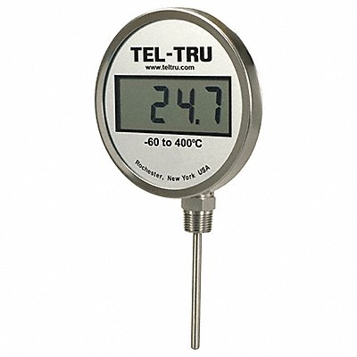 Digital Dial Thermometer 4 Stem L SS