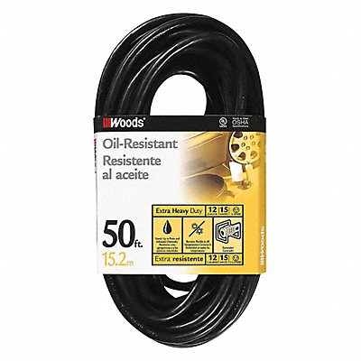 Extension Cord 12 AWG 125VAC 50 ft L