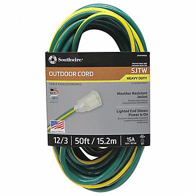 Extension Cord 12 AWG 125VAC 50 ft L