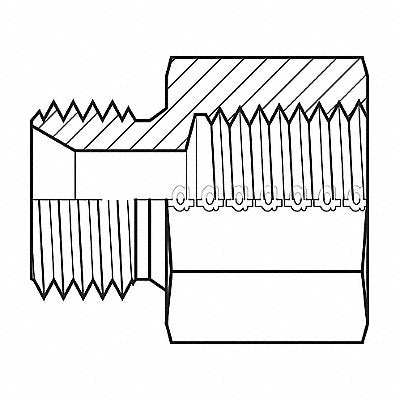 Hose Adapter 1/8 BSPP 1/8 NPT