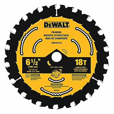 Circular Saw Blade 6 1/2 in 18 Teeth