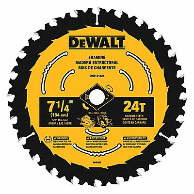 Circular Saw Blade 7 1/4 in 24 Teeth