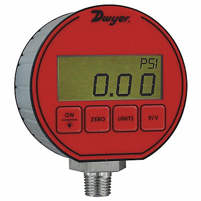 K4245 Digital Pressure Gauge 3 Dial Size Red