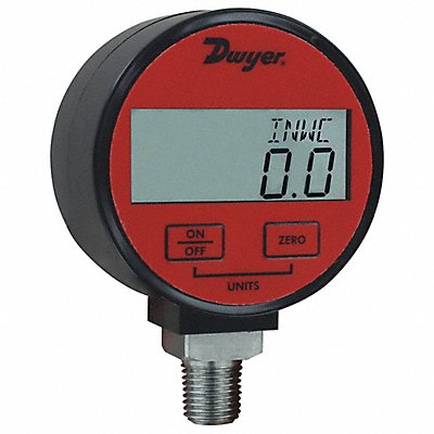 Digital Compound Gauge 3 Dial Size Red