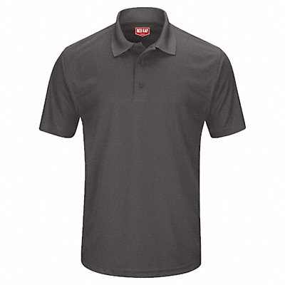 Short Sleeve Polo Mens L Charcoal/Gray