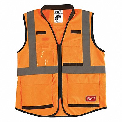 High Visibility Vest L/XL Orange/Red