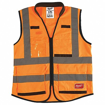 High Visibility Vest L/XL Orange/Red