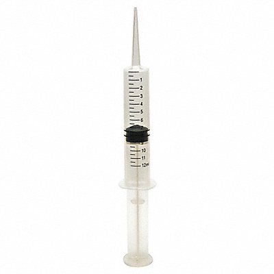 Syringe 12 mL Straight/Curved Trans PK50