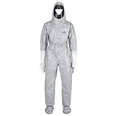 Hooded Coveralls 5XL Gray Tychem(R) 6000