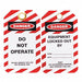 Lockout Tag Black Red/Wht Plastic PK10
