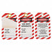 Lockout Tag Black Red/White Vinyl PK10