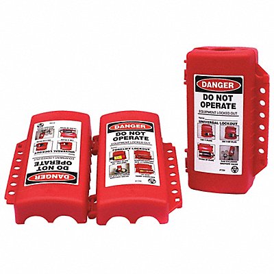 Universal Lockout Device Red 7-1/4 H