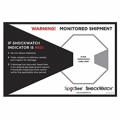 Shock Indicator Companion Label PK500