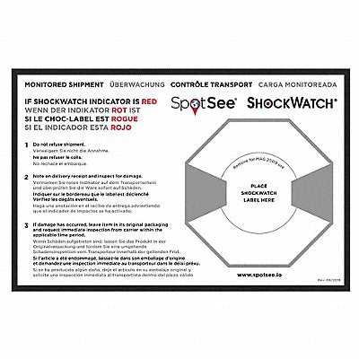 Shock Indicator Companion Label PK200