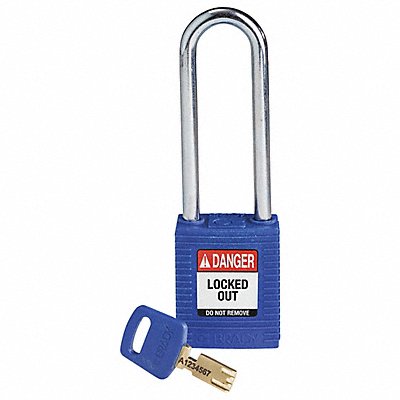 Lockout Padlock Nylon Bl Key Different