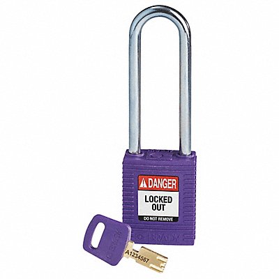 Lockout Padlock Purple Key Different