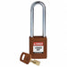 Lockout Padlock Nylon Brn Key Different