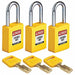 Lockout Padlock Nylon Ylw 1/2 W PK3