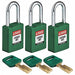 Lockout Padlock Nylon Grn 1/2 W PK3