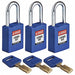 Lockout Padlock Nylon Bl 1/2 W PK3