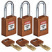 Lockout Padlock Nylon Brn 1/2 W PK3