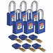 Lockout Padlock Nylon Bl 1-13/16 H PK6