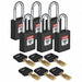 Lockout Padlock Nylon Blk 6 Keys PK6