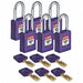 Lockout Padlock Nylon Purple PK6