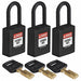 Lockout Padlock Nylon Blk 1-13/16 H PK3