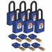 Lockout Padlock Nylon Body Blue PK6