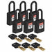 Lockout Padlock Nylon Body Black PK6