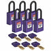 Lockout Padlock Nylon Purple 6 Pins PK6