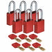 K7943 Lockout Padlock Al Red Key Different PK6