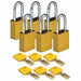 K7472 Lockout Padlock Al Yellow Key Alike PK6