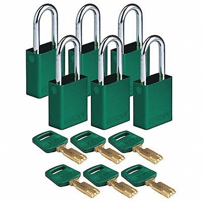 K7472 Lockout Padlock Al Green Key Alike PK6